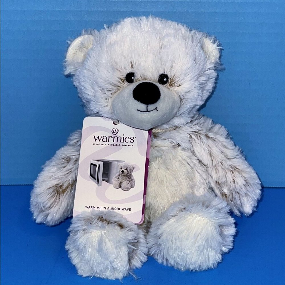 Warmies Junior Gray Teddy Bear Microwaveable 8" Plush Heat Therapy Intelex w Tag